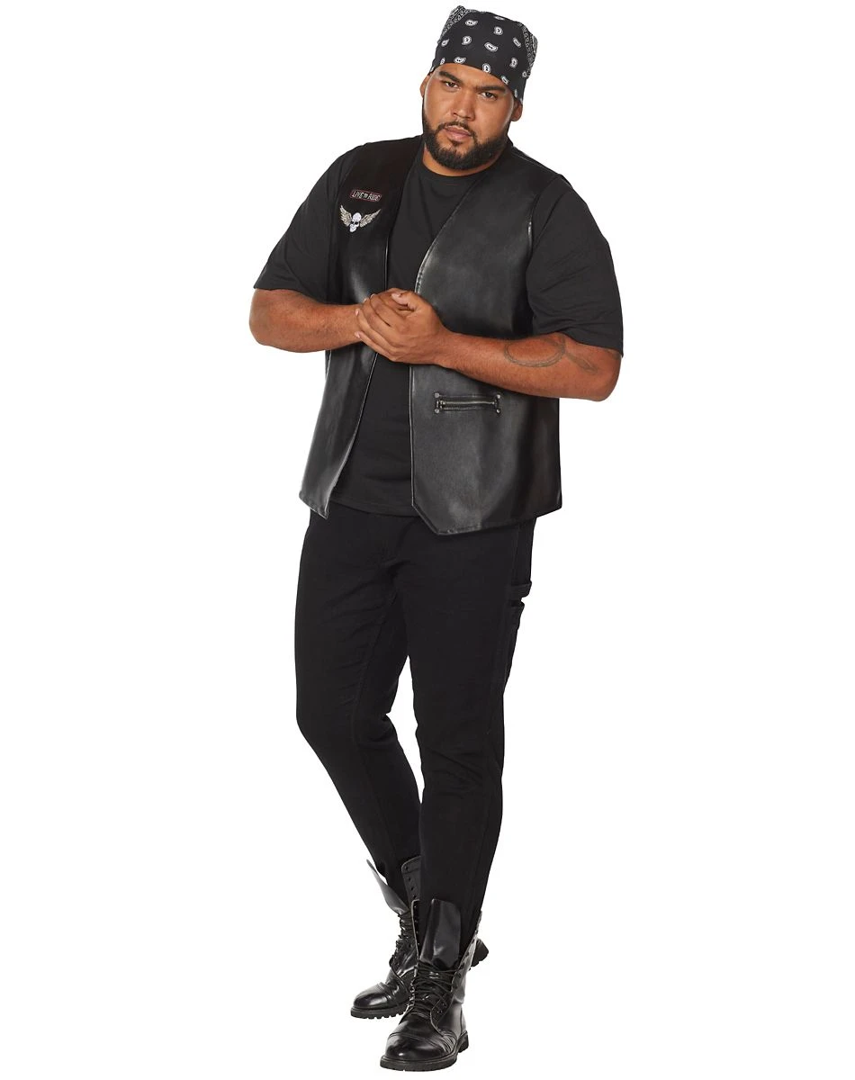 Spirit Halloween Adult Death Rider Plus Size Biker Vest 3 Spirit Halloween Adult Death Rider Plus Size Biker Vest