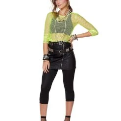Spirit Halloween Adult '80s Neon Fishnet Top 7 Spirit Halloween Adult '80s Neon Fishnet Top -HALLOWEEN COSTUMES Sales Store 01496074 c