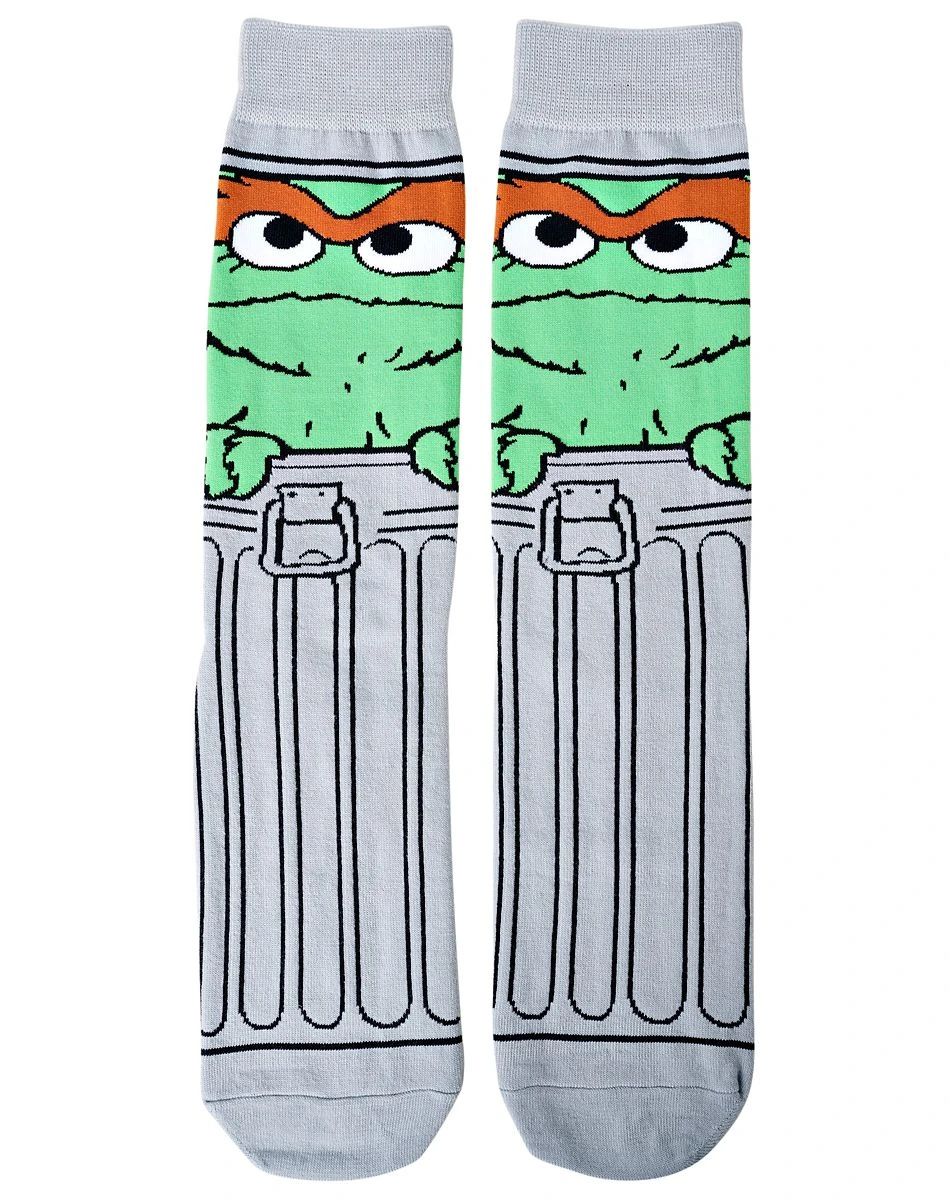 Spirit Halloween Oscar 360 Crew Socks - Sesame Street 3 Spirit Halloween Oscar 360 Crew Socks - Sesame Street