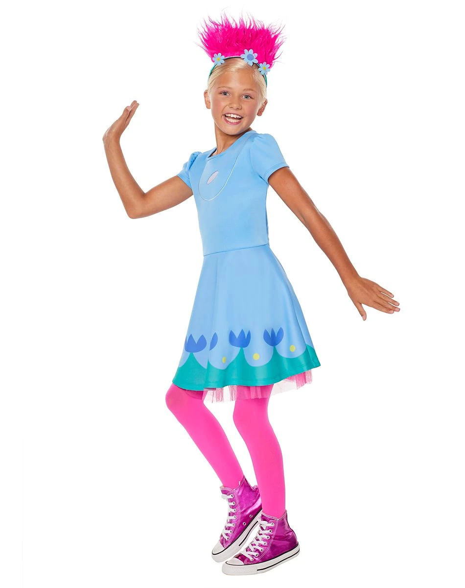 Spirit Halloween Kids Queen Poppy Dress Costume - Trolls 5 Spirit Halloween Kids Queen Poppy Dress Costume - Trolls - Image 3