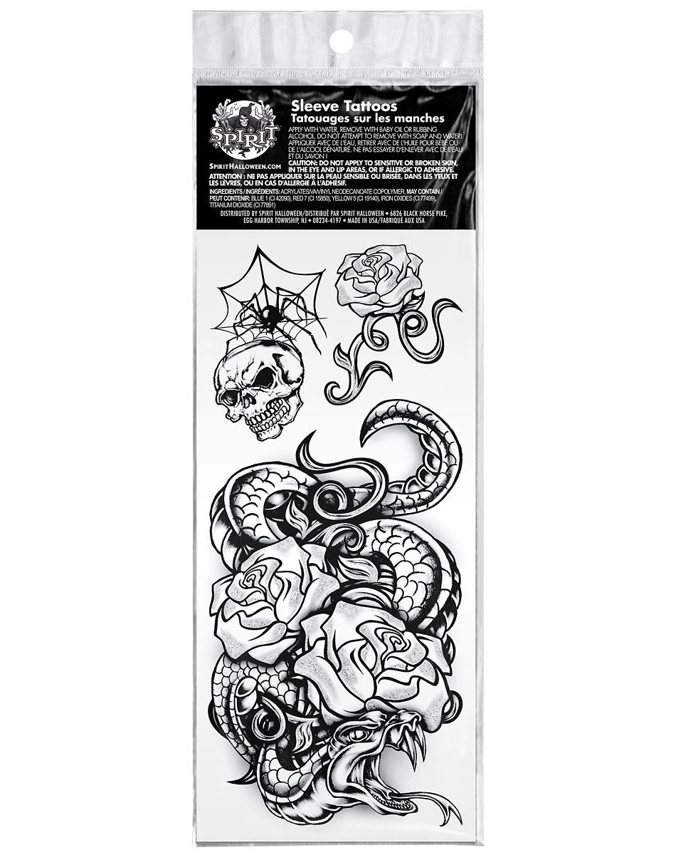 Spirit Halloween Punk Sleeve Temporary Tattoos 8 Spirit Halloween Punk Sleeve Temporary Tattoos - Image 6