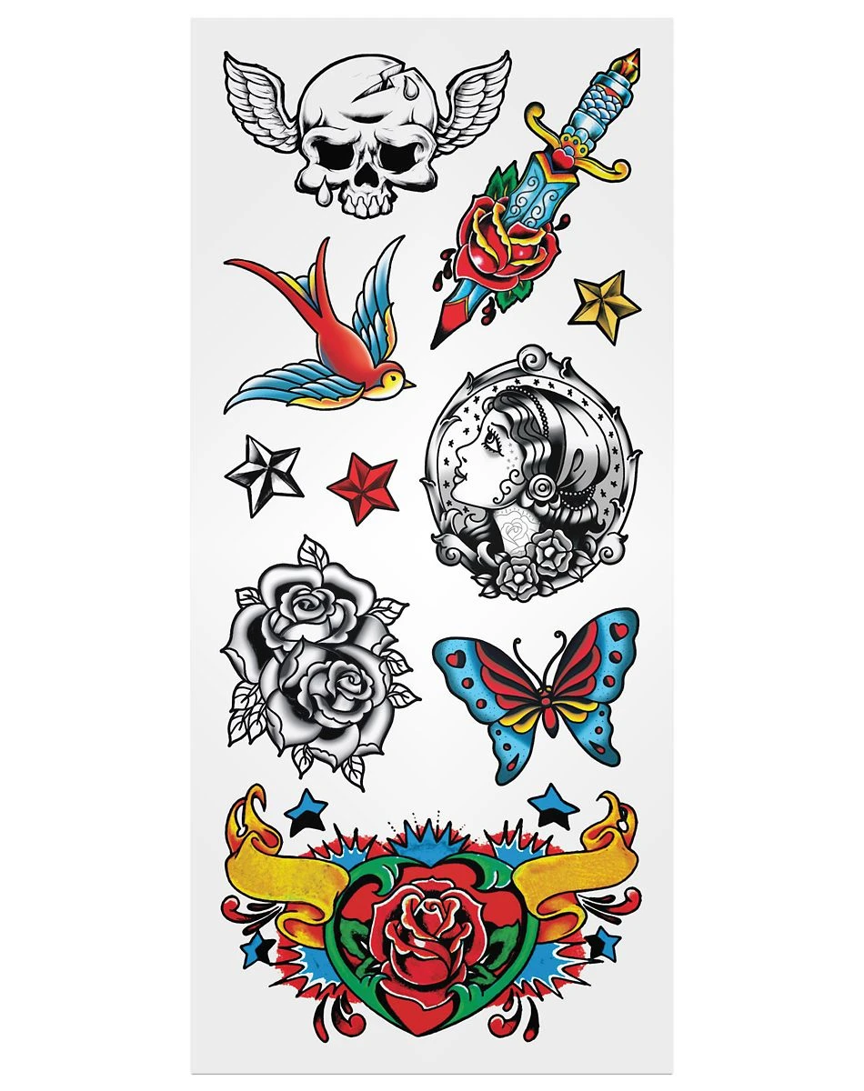 Spirit Halloween Punk Sleeve Temporary Tattoos 10 Spirit Halloween Punk Sleeve Temporary Tattoos - Image 8