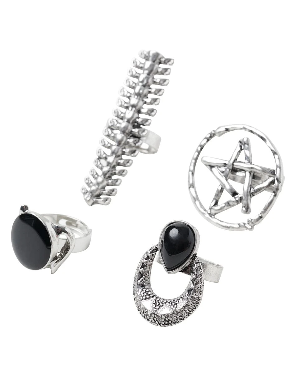 Spirit Halloween Pentagram Witch Rings Set 3 Spirit Halloween Pentagram Witch Rings Set