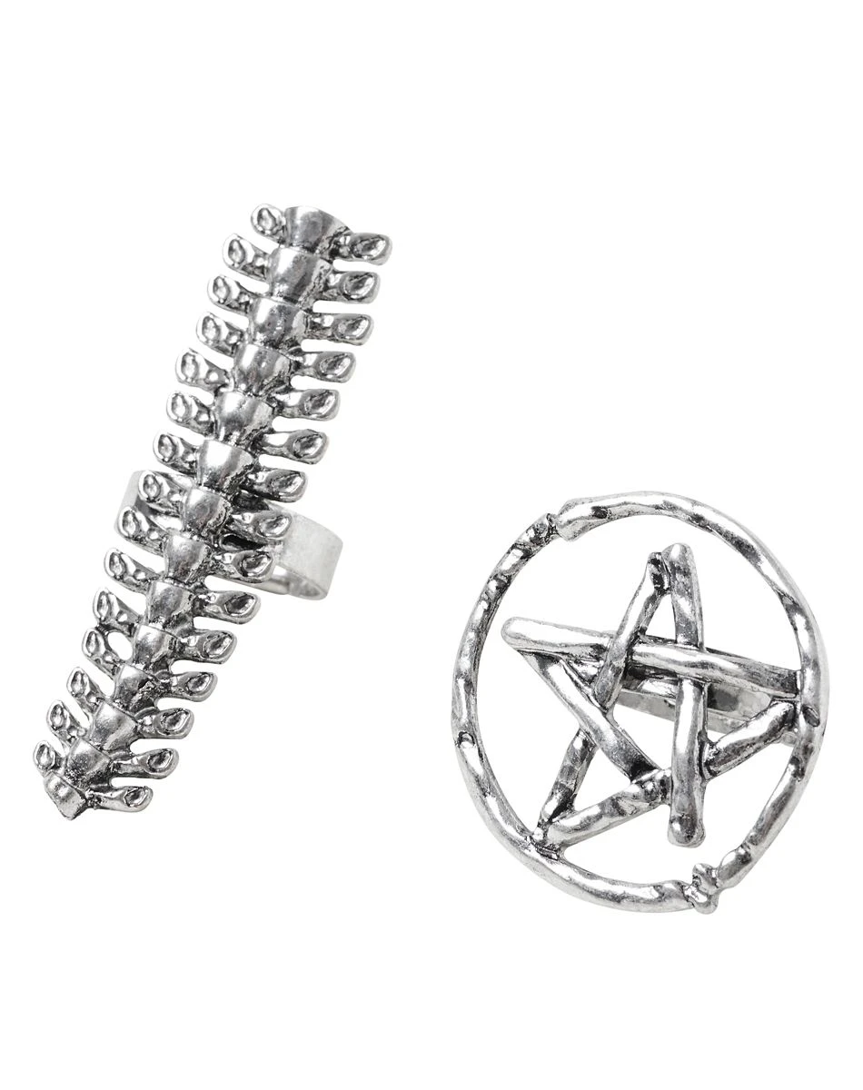 Spirit Halloween Pentagram Witch Rings Set 4 Spirit Halloween Pentagram Witch Rings Set - Image 2