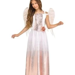 Spirit Halloween Kids Rose Gold Angel Costume