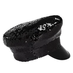 Spirit Halloween Black and Silver Reversible Sequin Hat 8 Spirit Halloween Black and Silver Reversible Sequin Hat -HALLOWEEN COSTUMES Sales Store 01503101 c