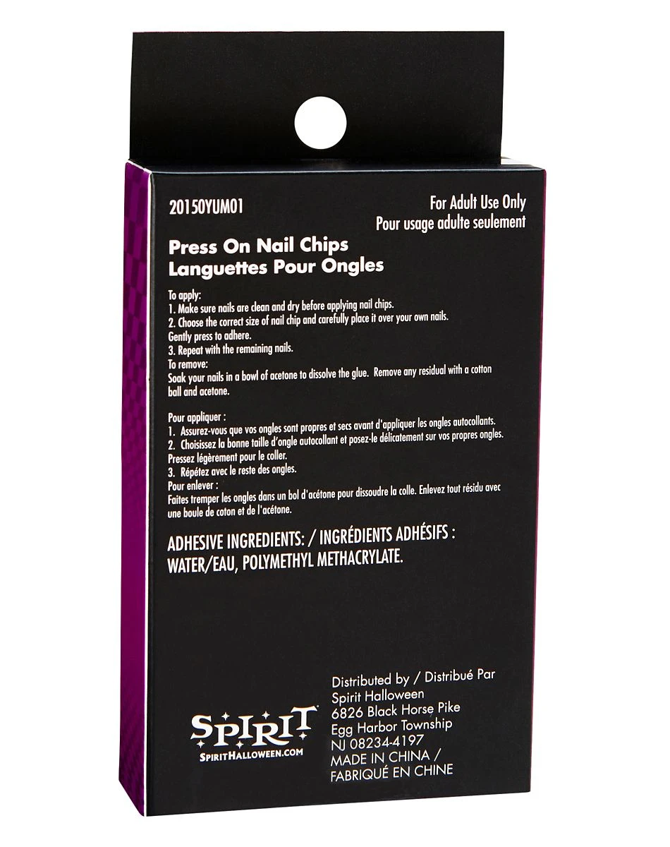 Spirit Halloween '80s Black Press On Nails 6 Spirit Halloween '80s Black Press On Nails - Image 4