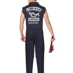 Spirit Halloween Adult Lube-N-Go Garage Mechanic Jumpsuit -HALLOWEEN COSTUMES Sales Store 01505015 b