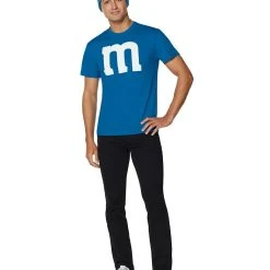 Spirit Halloween Men's Blue M&M's Costume Kit