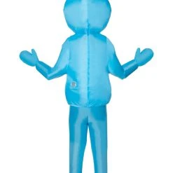 Spirit Halloween Adult Mr. Meeseeks Inflatable Costume - Rick and Morty -HALLOWEEN COSTUMES Sales Store 01505676 b