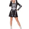 Spirit Halloween Adult Skeleton Hooded Dress 2 Spirit Halloween Adult Skeleton Hooded Dress -HALLOWEEN COSTUMES Sales Store 01508233 a