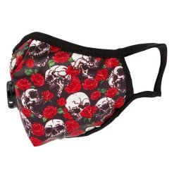 Spirit Halloween Skull and Roses Face Mask -HALLOWEEN COSTUMES Sales Store 01508282 c