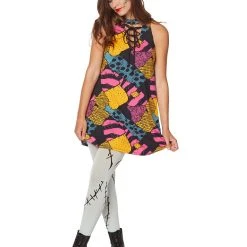 Spirit Halloween Adult Colorful Patchwork Sally Dress - The Nightmare Before Christmas
