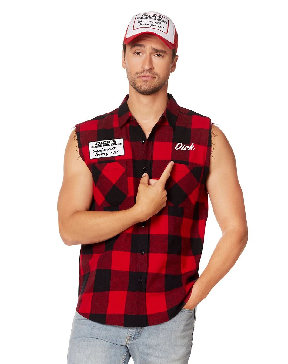 Spirit Halloween Adult Dick's Morning Wood Service Vest 3 Spirit Halloween Adult Dick's Morning Wood Service Vest