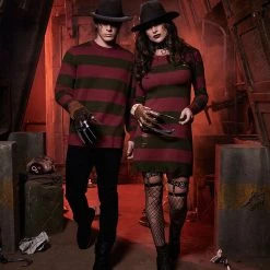 Spirit Halloween Adult Freddy Krueger Sweater Dress - A Nightmare on Elm Street -HALLOWEEN COSTUMES Sales Store 01518380 c
