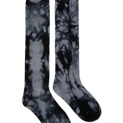 Spirit Halloween Black and Gray Acid Wash Socks