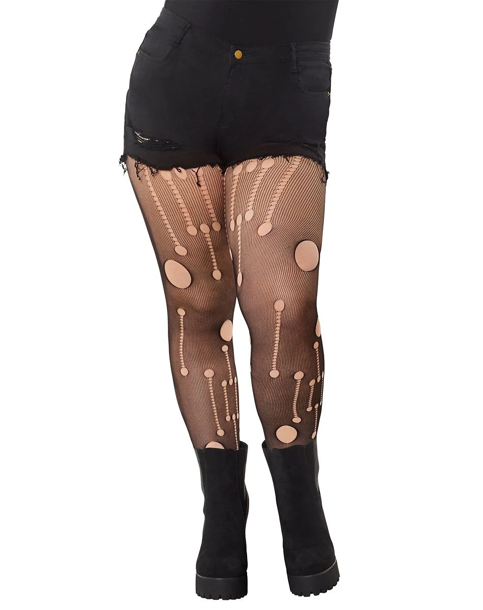 Spirit Halloween Distressed Plus Size Tights 5 Spirit Halloween Distressed Plus Size Tights - Image 3