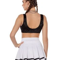 Spirit Halloween Black Velvet Sports Bra 6 Spirit Halloween Black Velvet Sports Bra -HALLOWEEN COSTUMES Sales Store 01522069 b