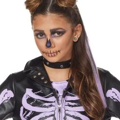 Spirit Halloween Kids Purple Punk Gothic Skeleton Jacket -HALLOWEEN COSTUMES Sales Store 01524008 c