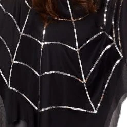 Spirit Halloween Adult Sequin Spider Web Poncho -HALLOWEEN COSTUMES Sales Store 01524412 c