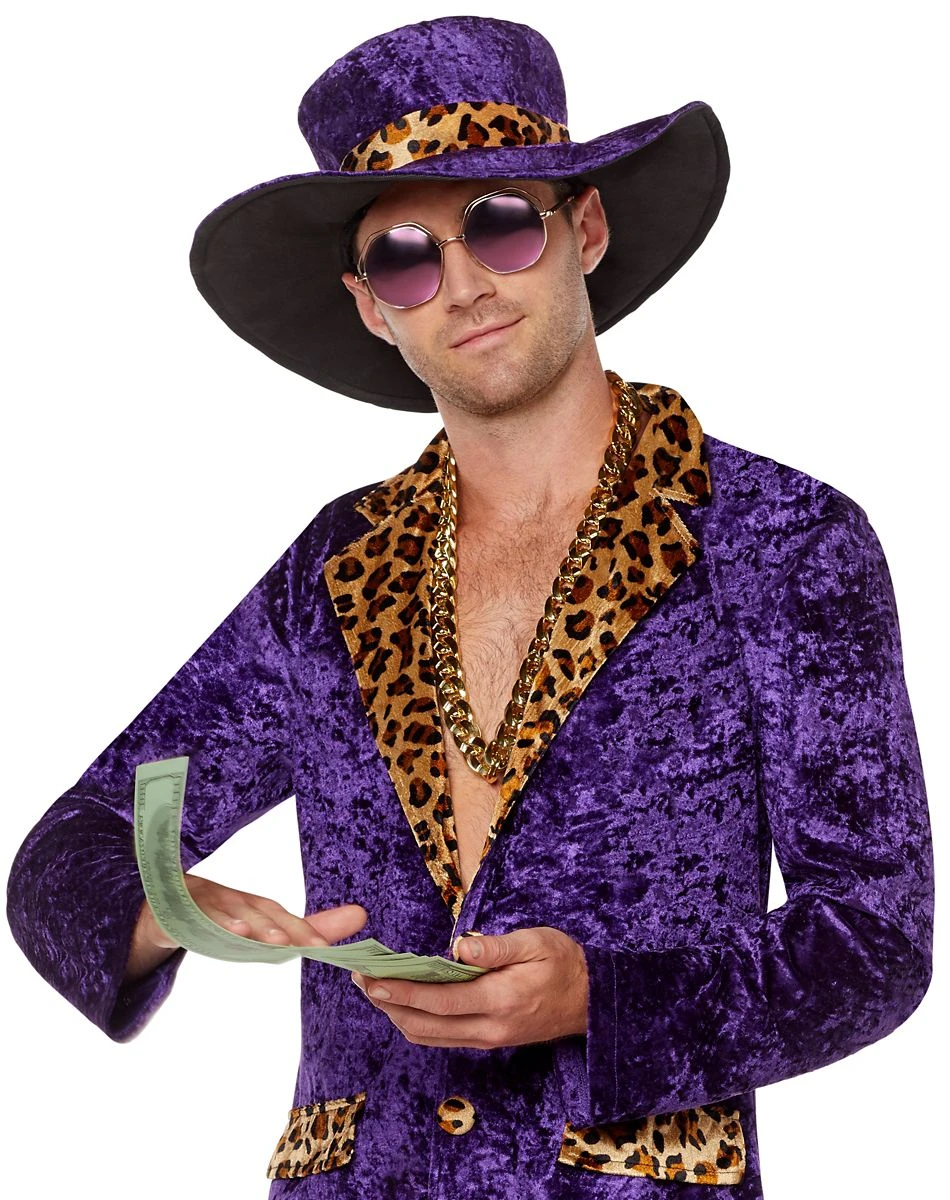 Spirit Halloween Adult Pimp Plus Size Costume 6 Spirit Halloween Adult Pimp Plus Size Costume - Image 4