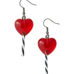 Spirit Halloween Kids Candy Heart Earrings