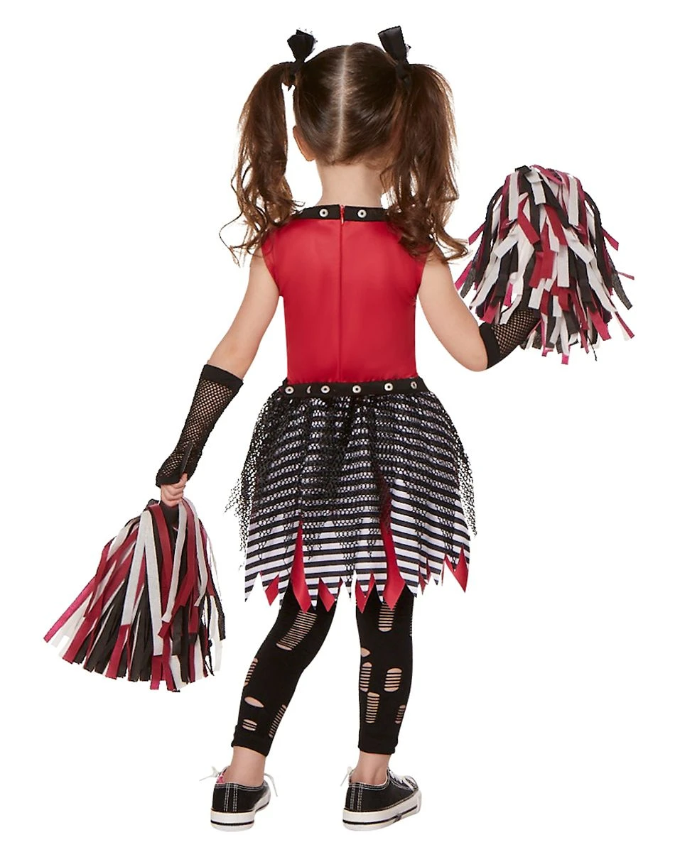 Spirit Halloween Toddler Zombie Cheerleader Costume 4 Spirit Halloween Toddler Zombie Cheerleader Costume - Image 2