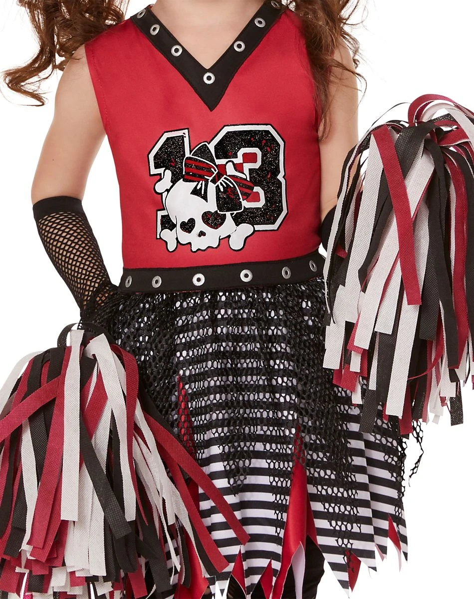 Spirit Halloween Toddler Zombie Cheerleader Costume 5 Spirit Halloween Toddler Zombie Cheerleader Costume - Image 3