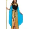 Spirit Halloween Adult Blue and Gold Cleopatra Costume -HALLOWEEN COSTUMES Sales Store 01531243 a