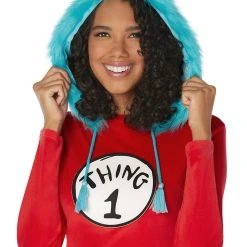 Spirit Halloween Adult Thing 1 and Thing 2 Dress - Dr. Seuss -HALLOWEEN COSTUMES Sales Store 01532340 c