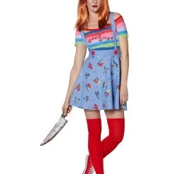 Spirit Halloween Adult Chucky Good Guys Skirt Costume -HALLOWEEN COSTUMES Sales Store 01532498 b