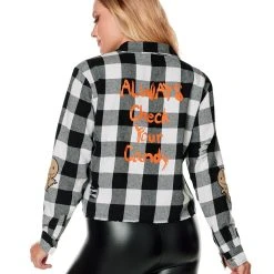 Spirit Halloween Adult Flannel Shirt - Trick 'r Treat 8 Spirit Halloween Adult Flannel Shirt - Trick 'r Treat -HALLOWEEN COSTUMES Sales Store 01532589 c