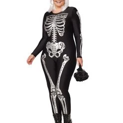Spirit Halloween Adult Skeleton Catsuit -HALLOWEEN COSTUMES Sales Store 01533561 a