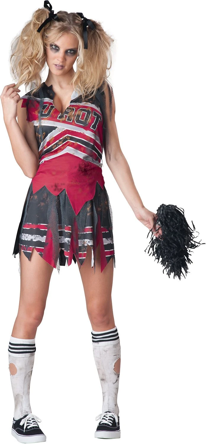 Spirit Halloween Adult Spiritless Cheerleader Costume 3 Spirit Halloween Adult Spiritless Cheerleader Costume