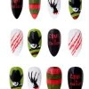 Spirit Halloween Freddy Krueger Press On Nails - A Nightmare on Elm Street -HALLOWEEN COSTUMES Sales Store 01533975 a