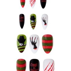 Spirit Halloween Freddy Krueger Press On Nails - A Nightmare on Elm Street -HALLOWEEN COSTUMES Sales Store 01533975 b