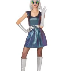 Spirit Halloween Adult Galactic Girl Alien Dress Costume