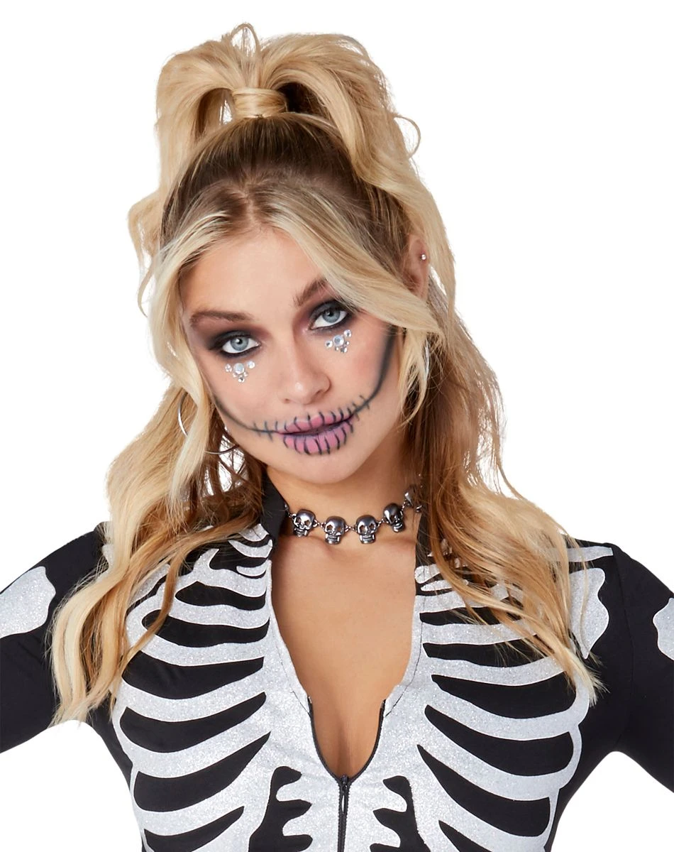 Spirit Halloween Adult Skeleton Romper 4 Spirit Halloween Adult Skeleton Romper - Image 2