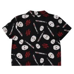 Spirit Halloween Adult Tie Front Jason Voorhees Shirt - Friday the 13th -HALLOWEEN COSTUMES Sales Store 01541556 c