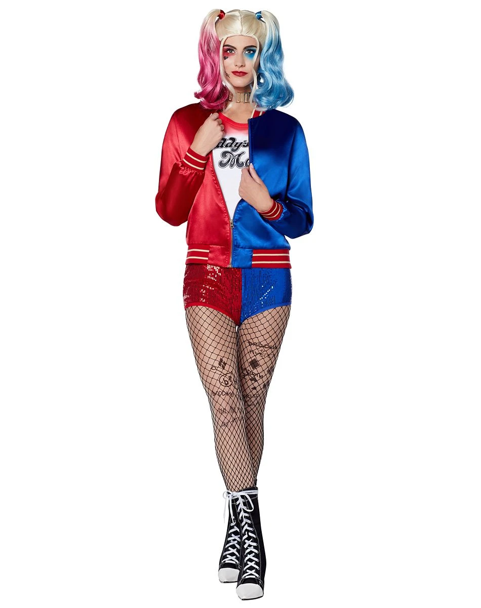 Spirit Halloween Adult Harley Quinn Jacket - Suicide Squad 3 Spirit Halloween Adult Harley Quinn Jacket - Suicide Squad