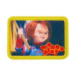 Spirit Halloween Chucky Iron-On Patch and Pin Set -HALLOWEEN COSTUMES Sales Store 01546613 d