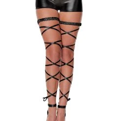 Spirit Halloween Black Metallic Leg Wraps