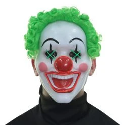Spirit Halloween Light Up El Wire Jokes on You Clown Half Mask