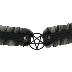 Spirit Halloween Pentagram Ruffle Choker Necklace -HALLOWEEN COSTUMES Sales Store 01548783 b