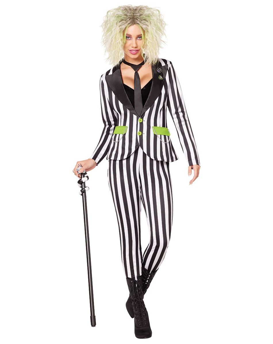 Spirit Halloween Adult Women's Beetlejuice Costume - Beetlejuice 3 Spirit Halloween Adult Women's Beetlejuice Costume - Beetlejuice