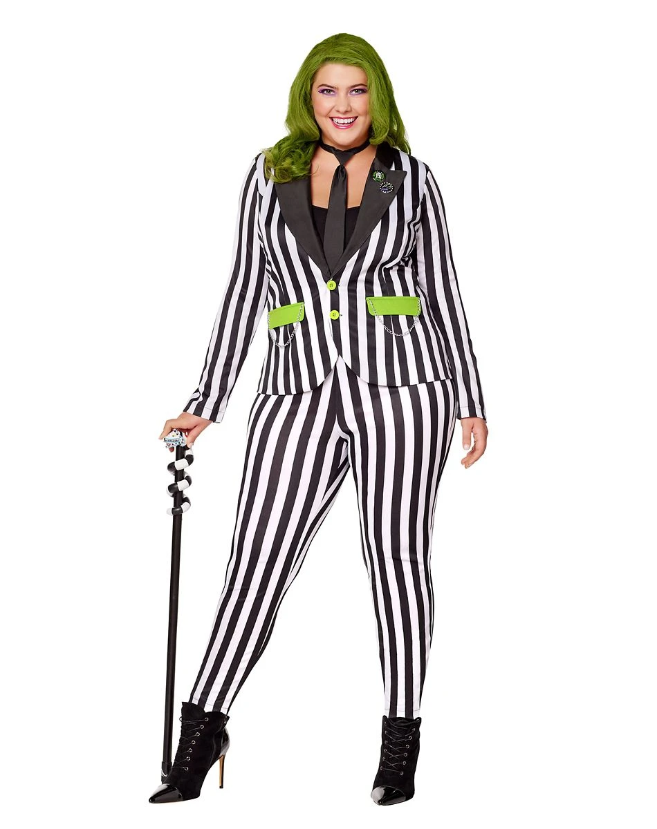 Spirit Halloween Adult Women's Beetlejuice Costume - Beetlejuice 5 Spirit Halloween Adult Women's Beetlejuice Costume - Beetlejuice - Image 3