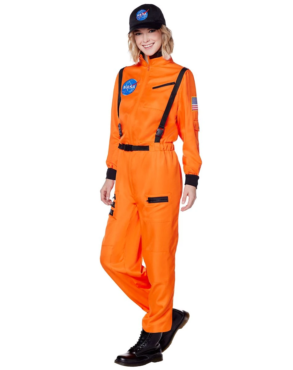 Spirit Halloween Adult Orange NASA Jumpsuit Costume 3 Spirit Halloween Adult Orange NASA Jumpsuit Costume