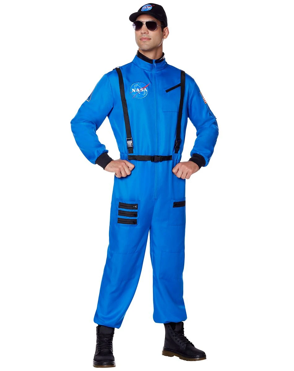 Spirit Halloween Adult Blue NASA Jumpsuit Costume 3 Spirit Halloween Adult Blue NASA Jumpsuit Costume