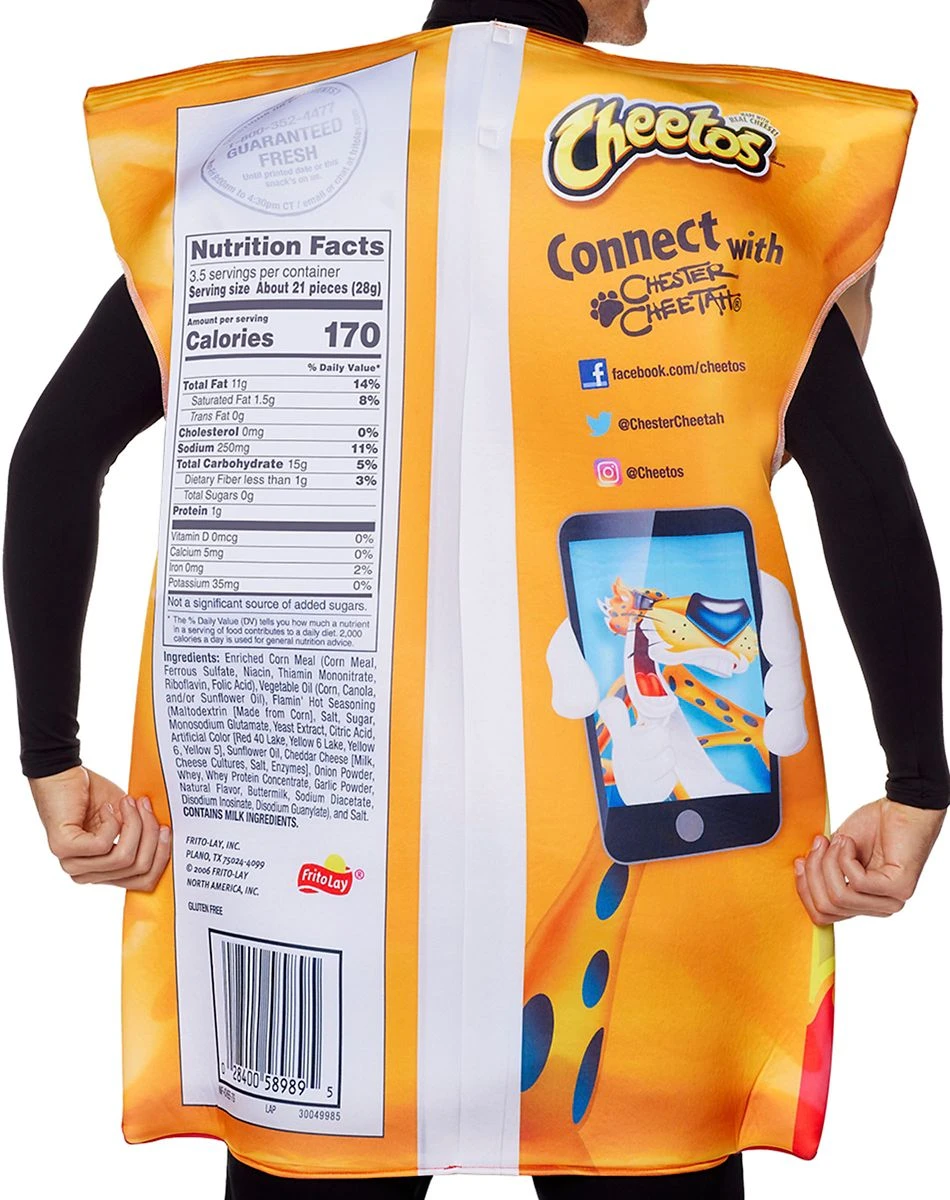 Spirit Halloween Adult Flamin' Hot Cheetos Bag Costume 5 Spirit Halloween Adult Flamin' Hot Cheetos Bag Costume - Image 3