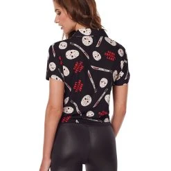 Spirit Halloween Jason Voorhees Tie Front Shirt - Friday the 13th -HALLOWEEN COSTUMES Sales Store 01557842 b